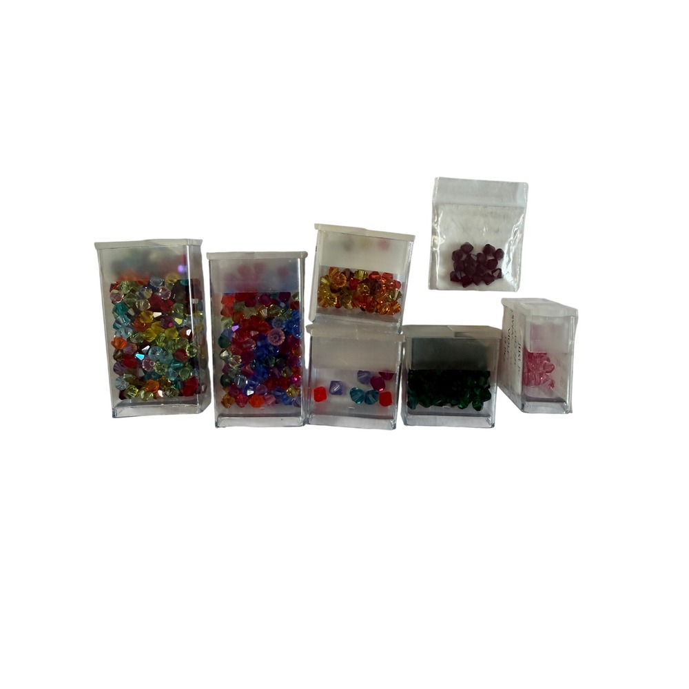 Austrian Crystal Bicone Beads 4mm Multicolor Jewelry Making Full + Partial